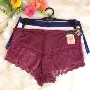 Prima Valentina Womens 3 Pack Lace Briefs Panties Size 2X